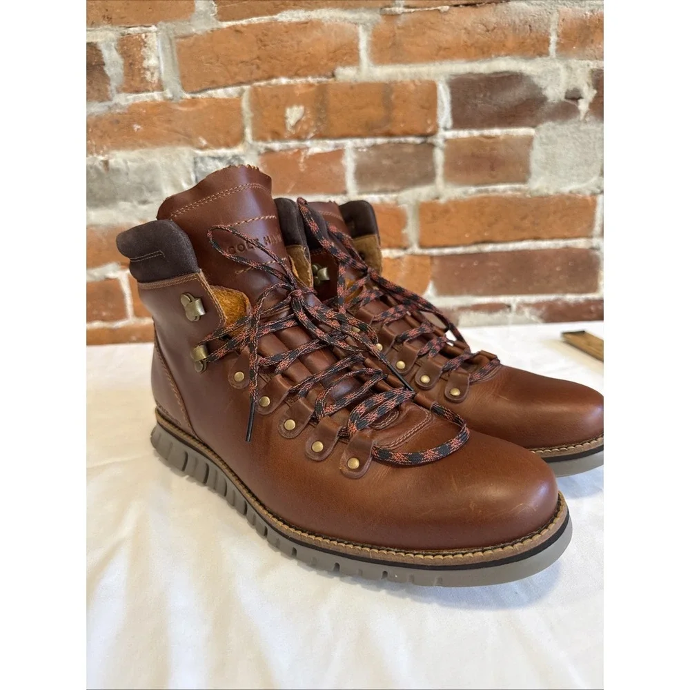 Cole‎ Haan Men's ZeroGrand Waterproof Hiker Boot British Tan Style C30405